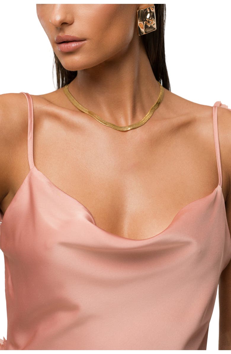 JLUXLABEL Down The Aisle Satin Gown, Alternate, color, Dark Peach