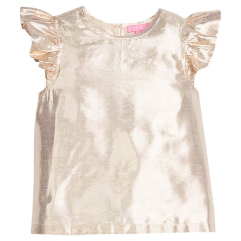 Kids' Metallic Gold Top