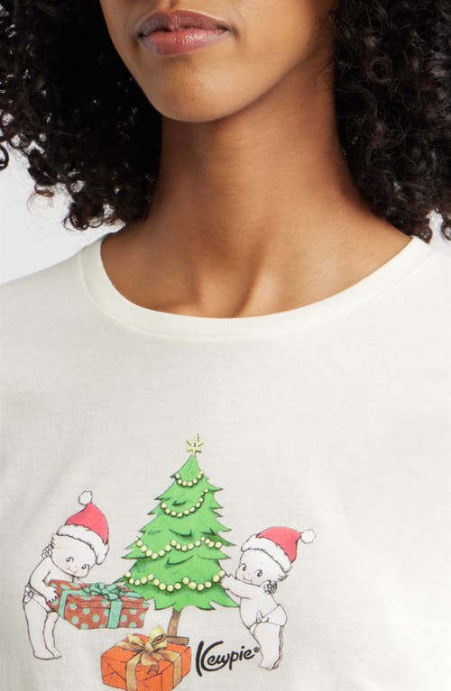 Golden Hour Kewpie® Christmas Tree Cotton Graphic T-shirt In White