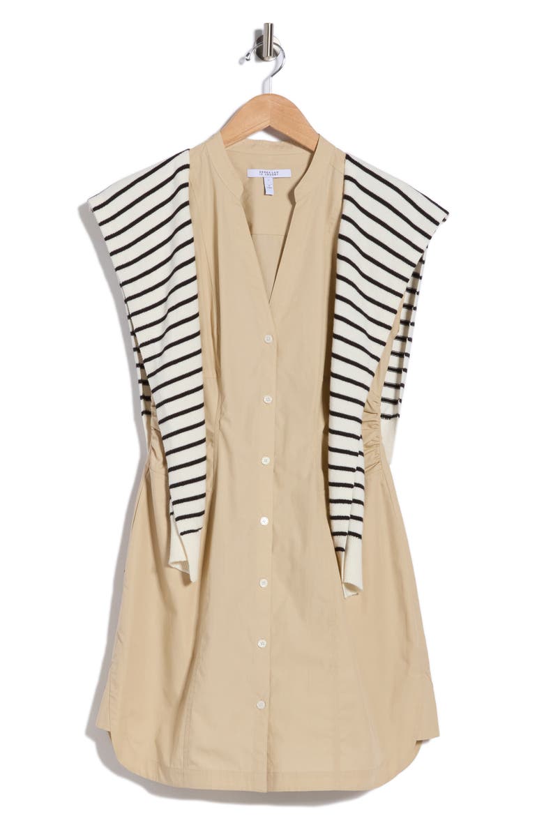 Lottie Mixed Media Dress, Alternate, color, SAFARI