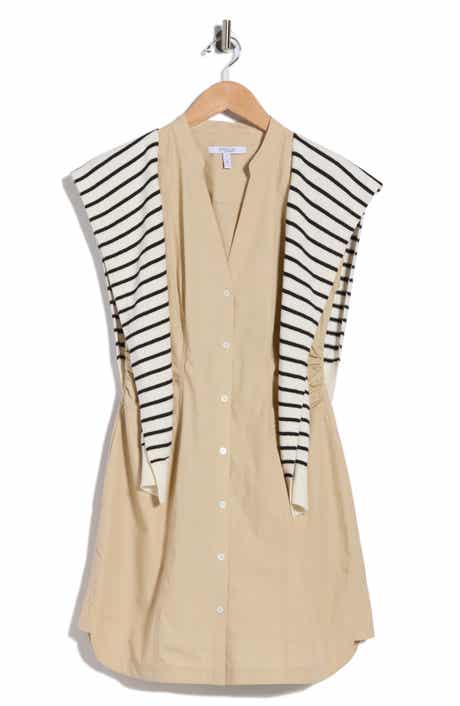 Derek Lam 10 Crosby Lottie Mixed Media Dress
