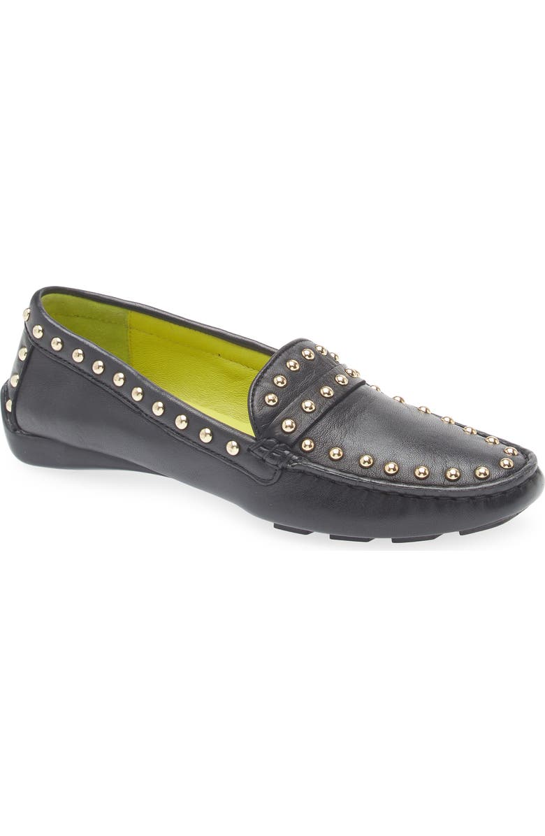 Robert Zur Dittany Studded Driving Loafer, Main, color, Black