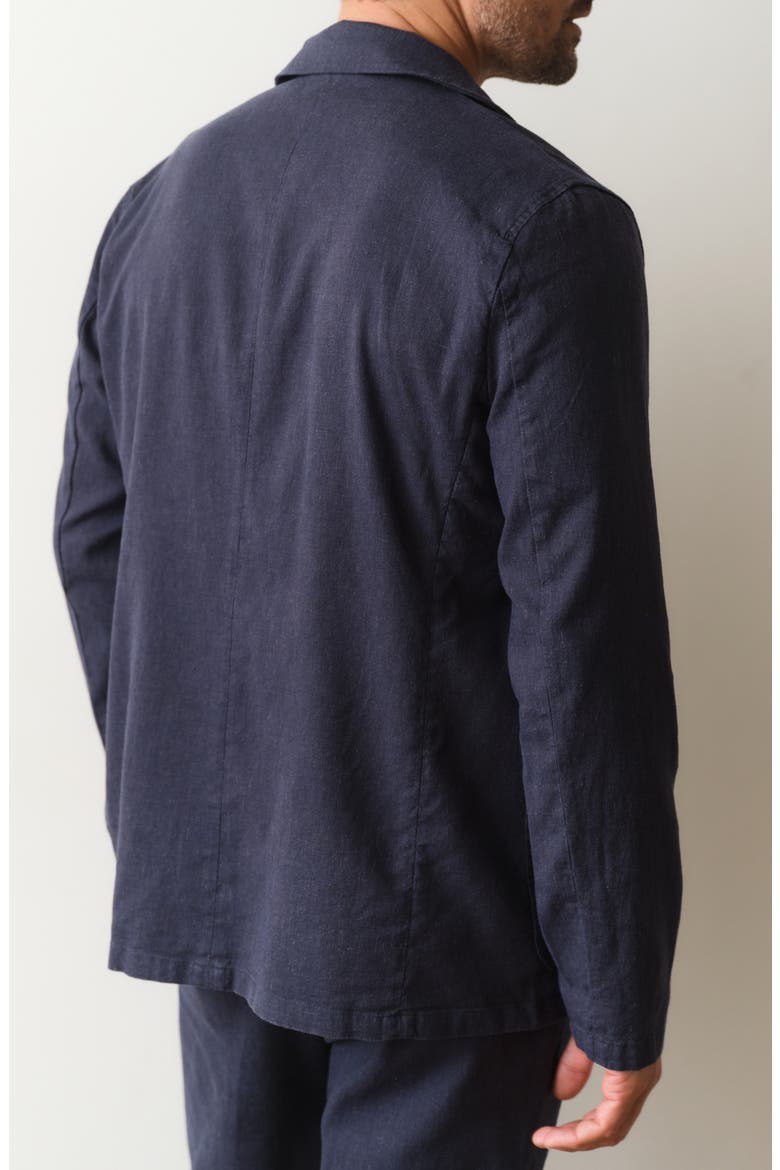 Hemp Blend Blazer, Alternate, color, NAVY