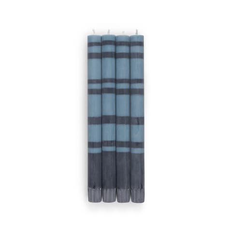 Striped Dinner Candles - Set of 4
