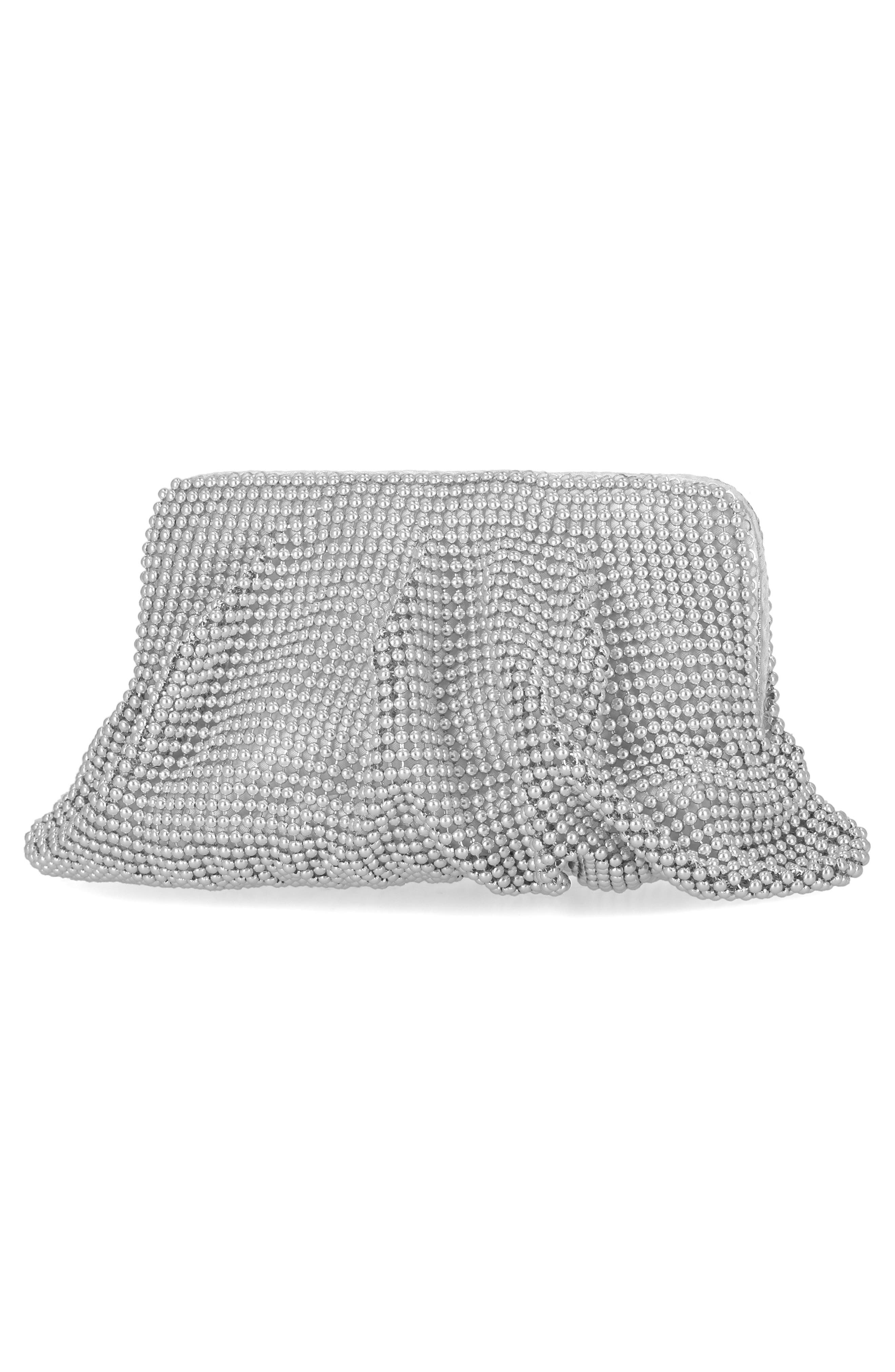 Jessica McClintock Lorana Clutch, Alternate, color, Silver