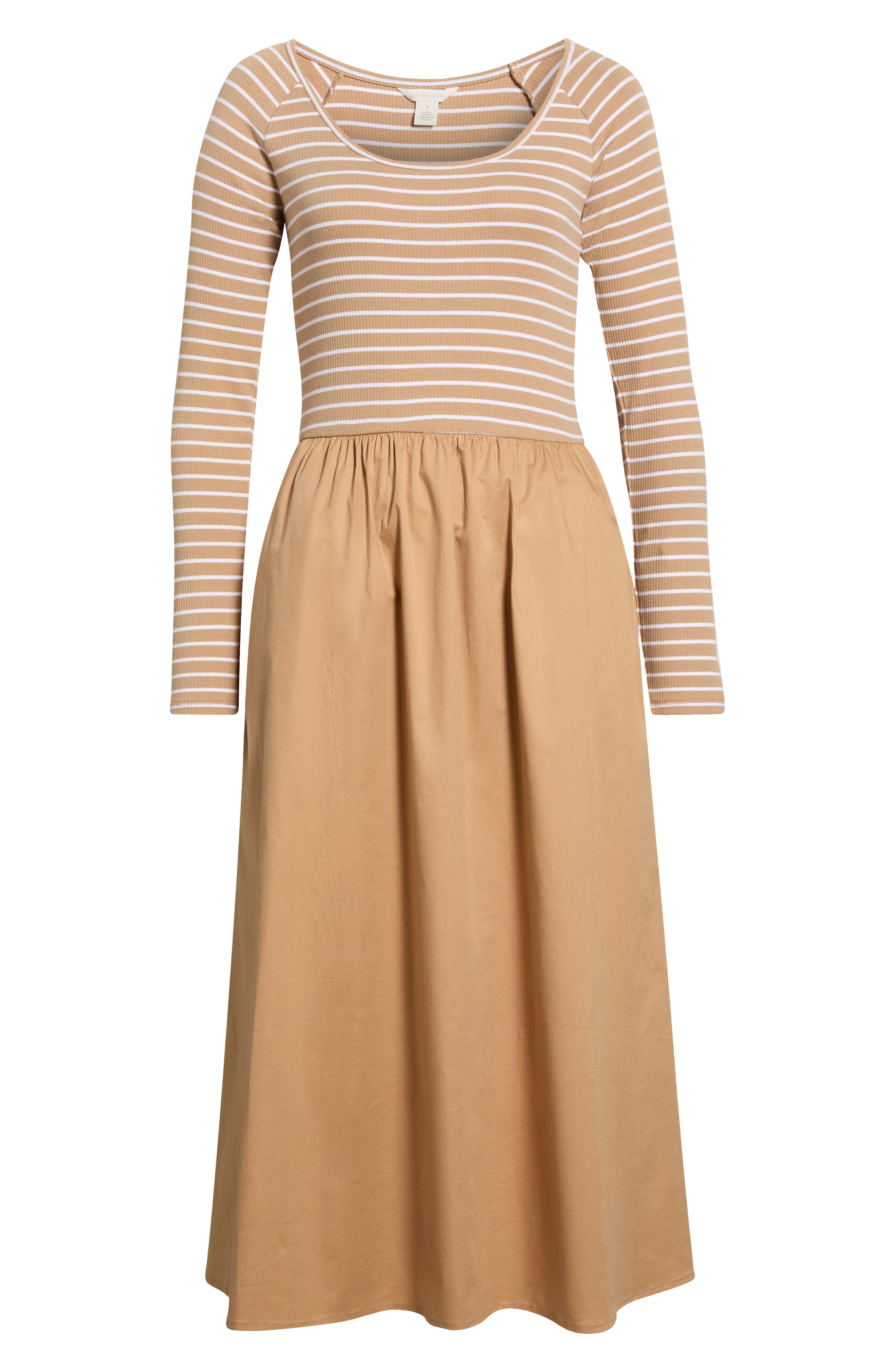 TAN- WHITE ASHLEY STRIPE