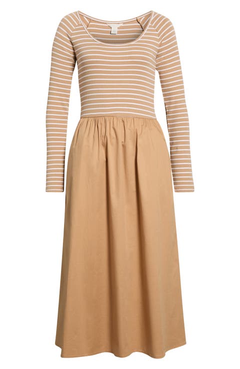 Mixed Media Midi Dress