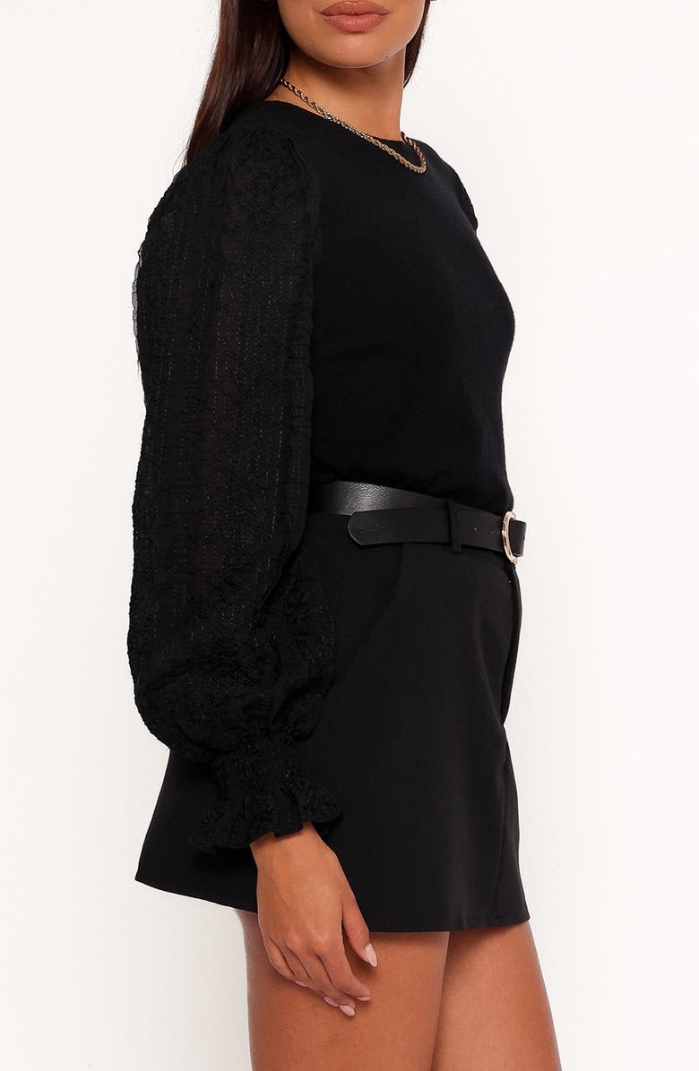 Petal & Pup Misah Mixed Media Top, Alternate, color, Black