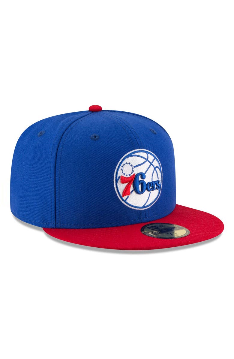 New Era Men's New Era Royal/Red Philadelphia 76ers Official Team Color 2Tone 59FIFTY Fitted Hat, Alternate, color, Royal