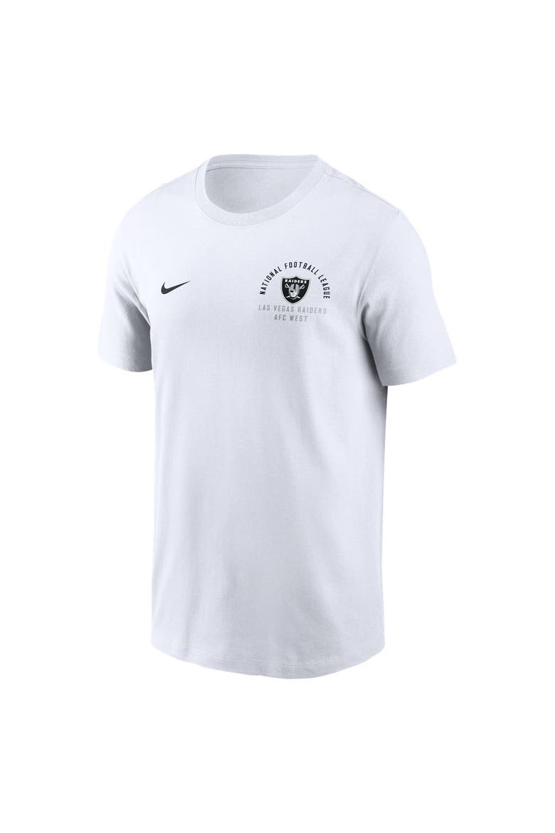 Men's Nike White Las Vegas Raiders Split Logo T-Shirt, Alternate, color, White