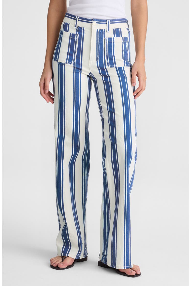 The Emmy Stripe Patch Pocket Wide Leg Pants, Main, color, WATERFALL STRIPE