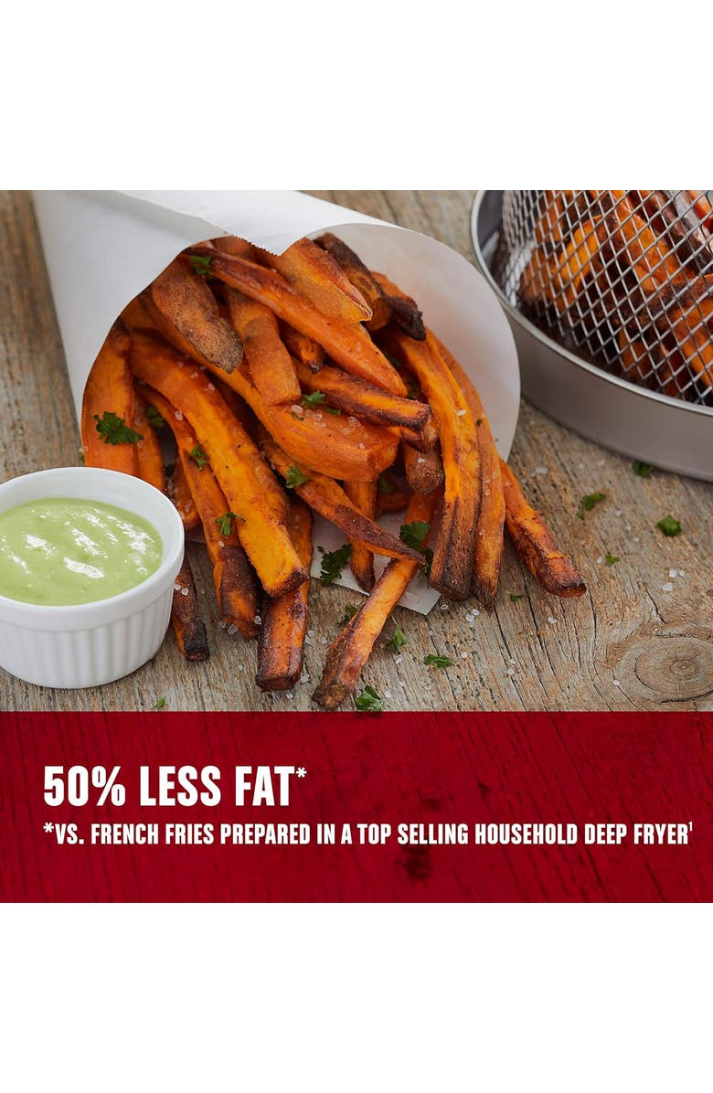 George Foreman Twist N Crisp Air Fryer with Backing Rack, Alternate, color, Black