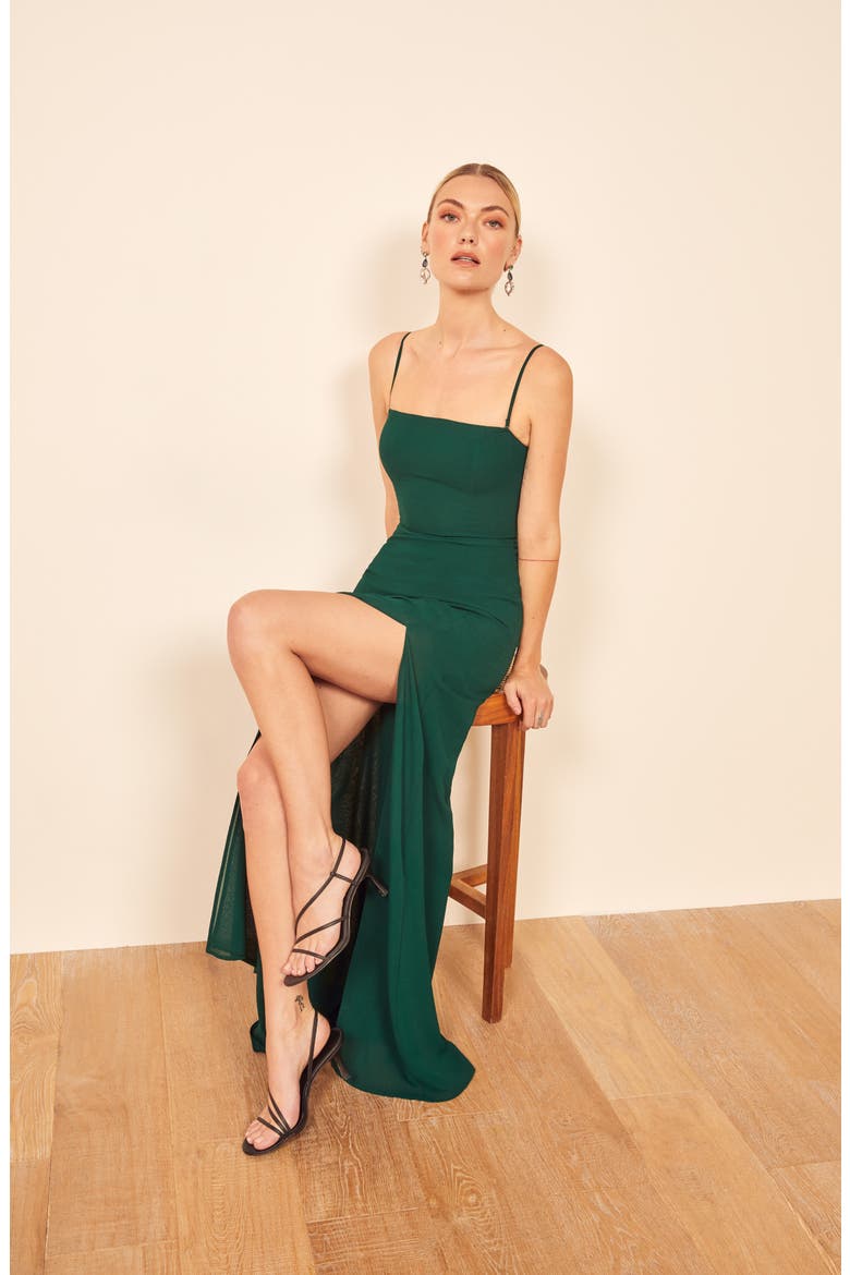 Ingrid Maxi Dress, Alternate, color, EMERALD