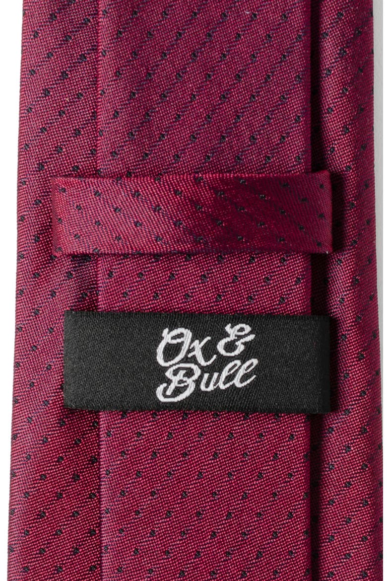 Neat Pin Dot Silk Tie, Alternate, color, RED