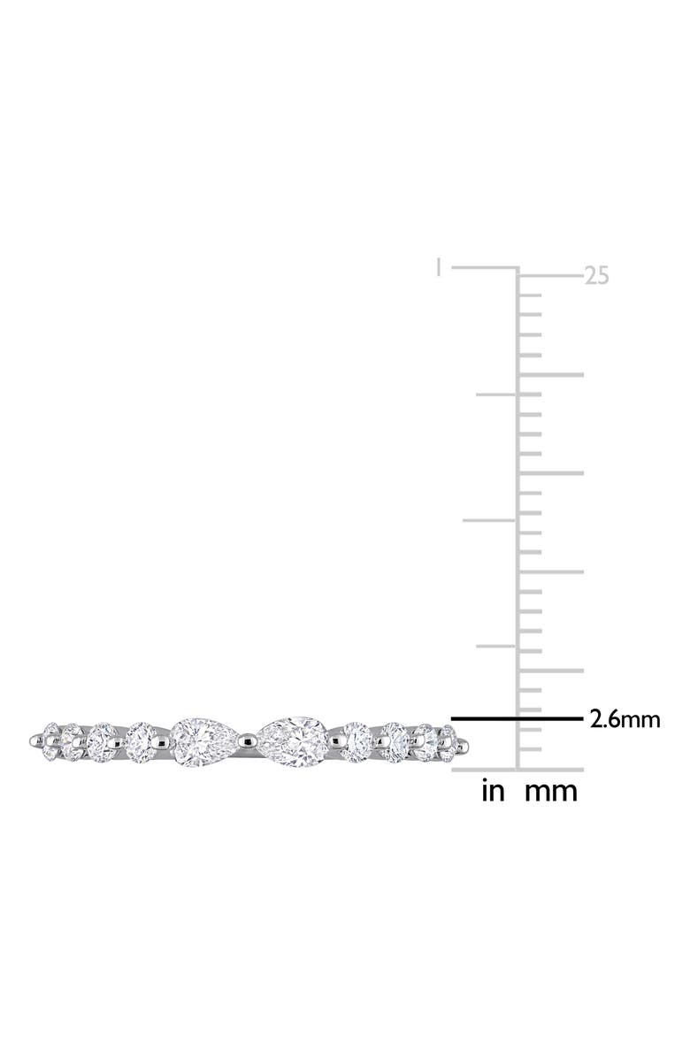 Created Forever Pear Cut & Round Cut Lab Grown Diamond Semi Ring - 0.62ct., Alternate, color, 