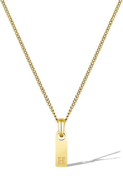 Men's Initial Pendant Necklace