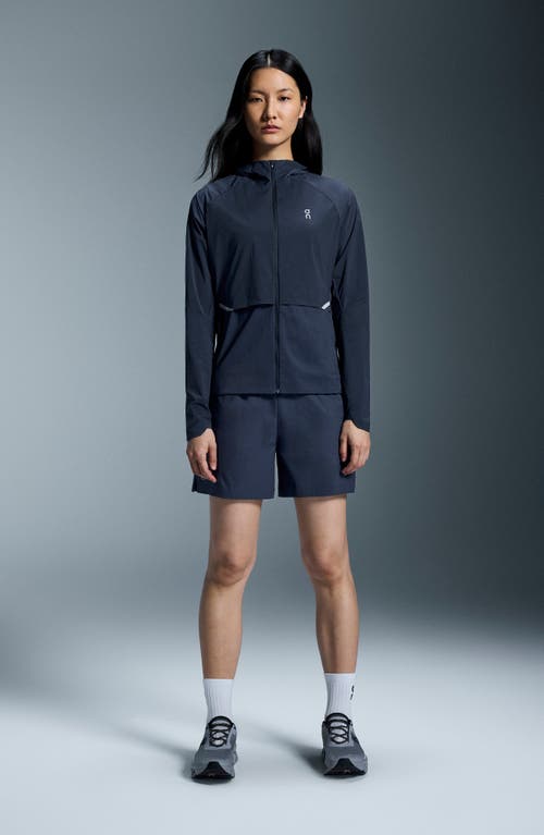 On Core Hooded Packable Running Jacket In Midnight