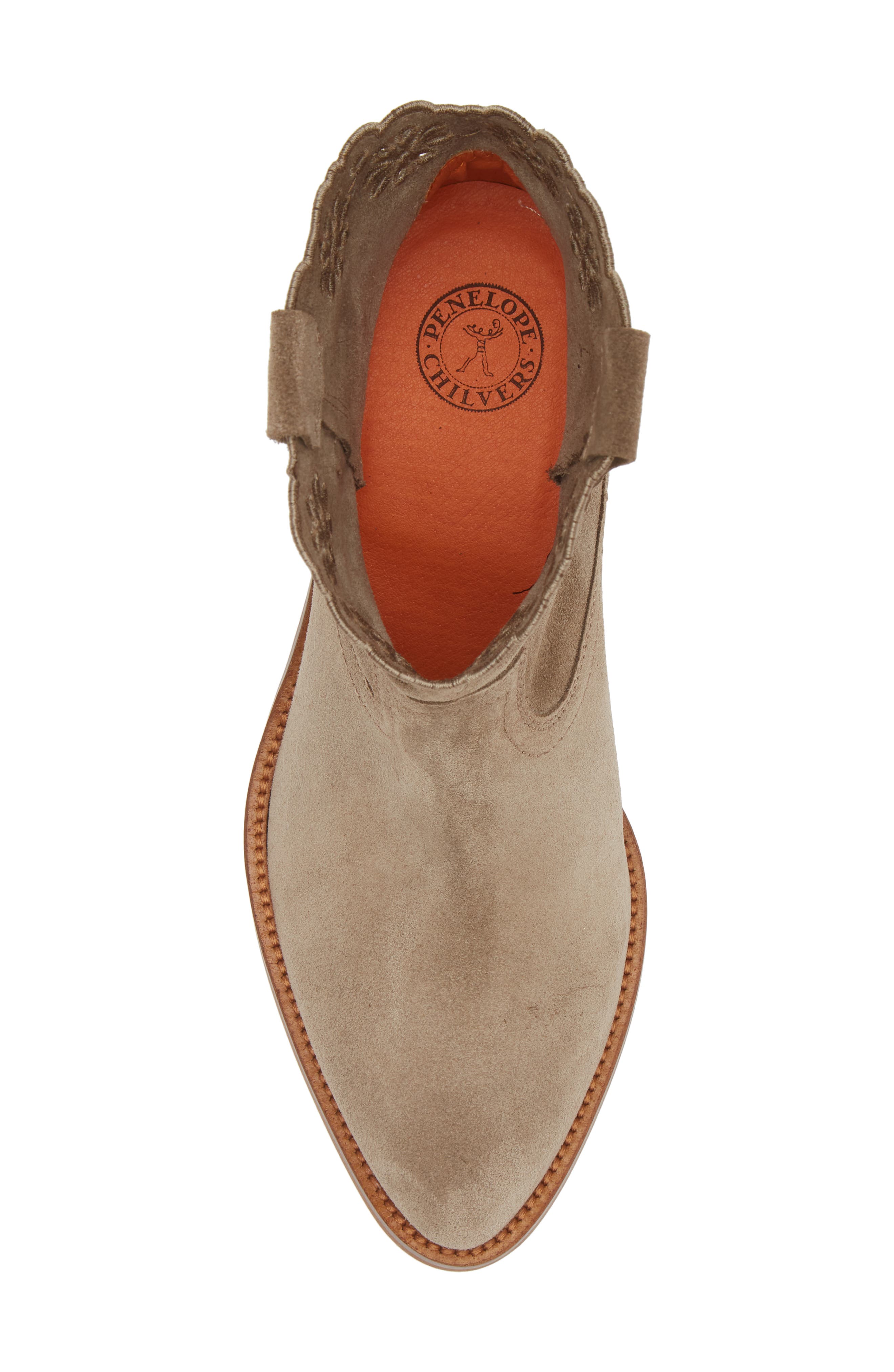 Penelope Chilvers Cali Broderie Western Bootie, Alternate, color, Sand