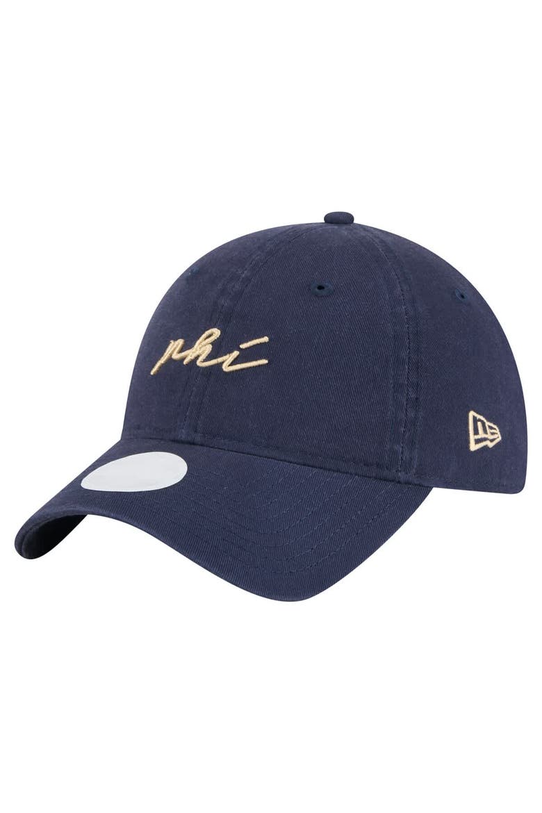 Women's New Era  Navy Philadelphia Union Script 9TWENTY Adjustable Hat, Main, color, Navy