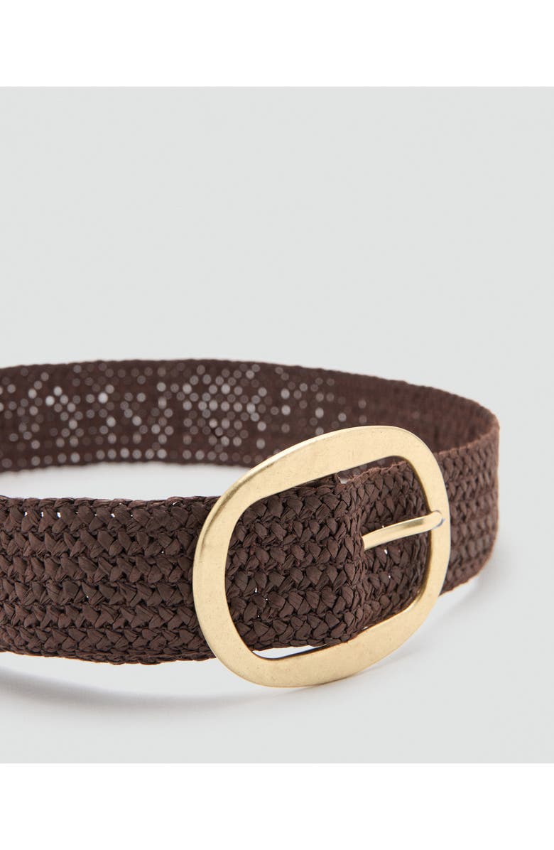 MANGO Natural Fiber Belt, Alternate, color, Chocolate
