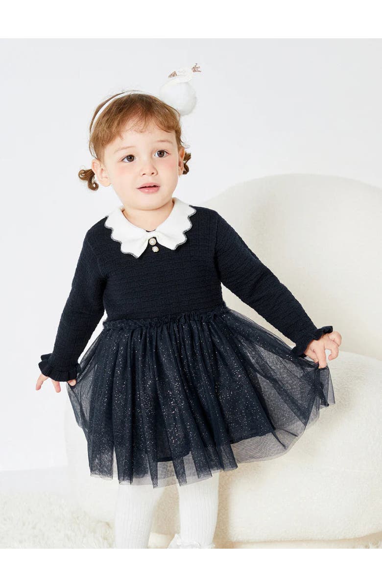 Balabala Midnight Sparkle Knit Dress, Main, color, 