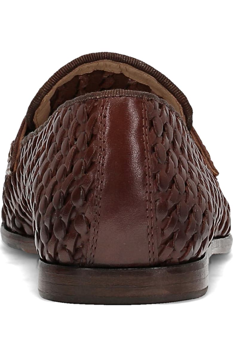 Frye Faith Woven Penny Loafer, Alternate, color, Dark Brown