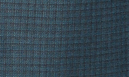 Emporio Armani Teal Shadow Check Wool Sport Coat In Blue