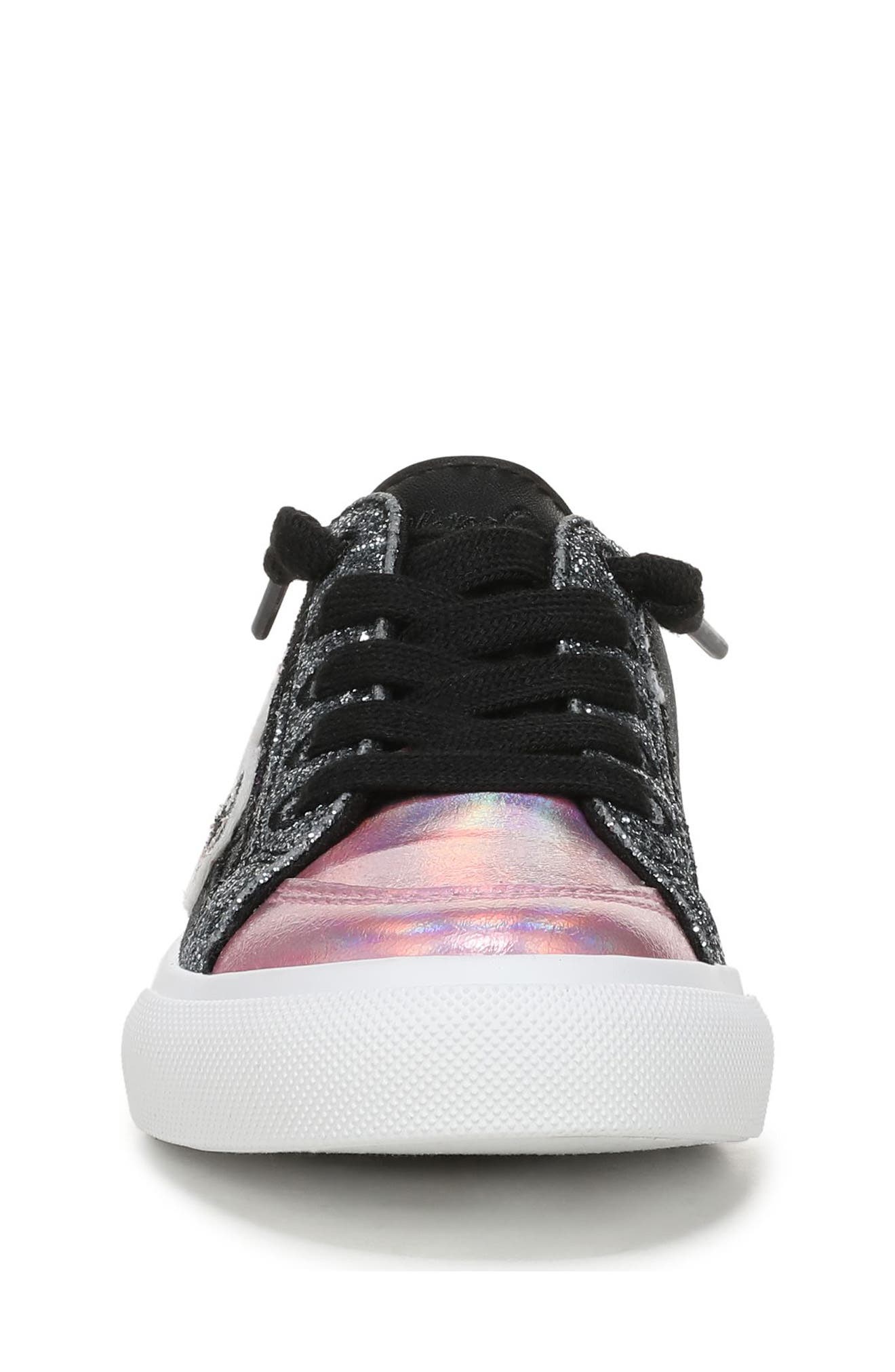 Blowfish Malibu Kids' Pebble Sneaker, Alternate, color, Black / Pink Faux Leather
