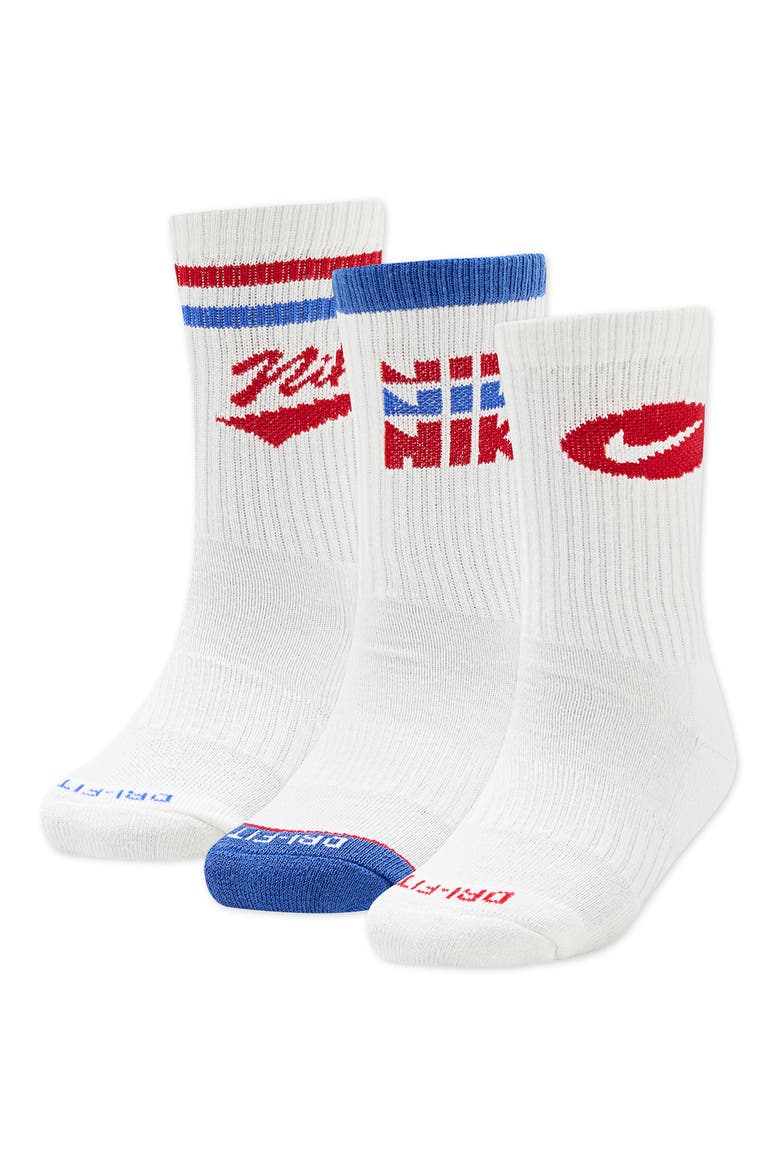 Kids' Retro Graphics Assorted 3-Pack Crew Socks, Main, color, 782SAIL