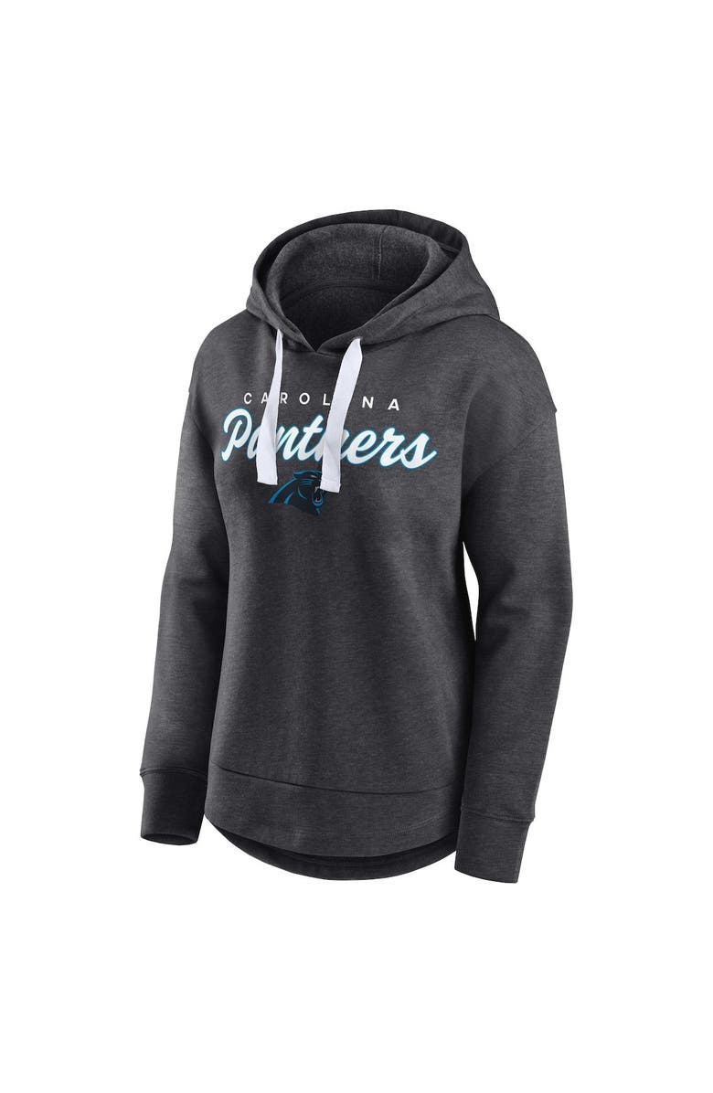 FANATICS Women's Fanatics Heather Charcoal Carolina Panthers Set To Fly Pullover Hoodie, Alternate, color, 