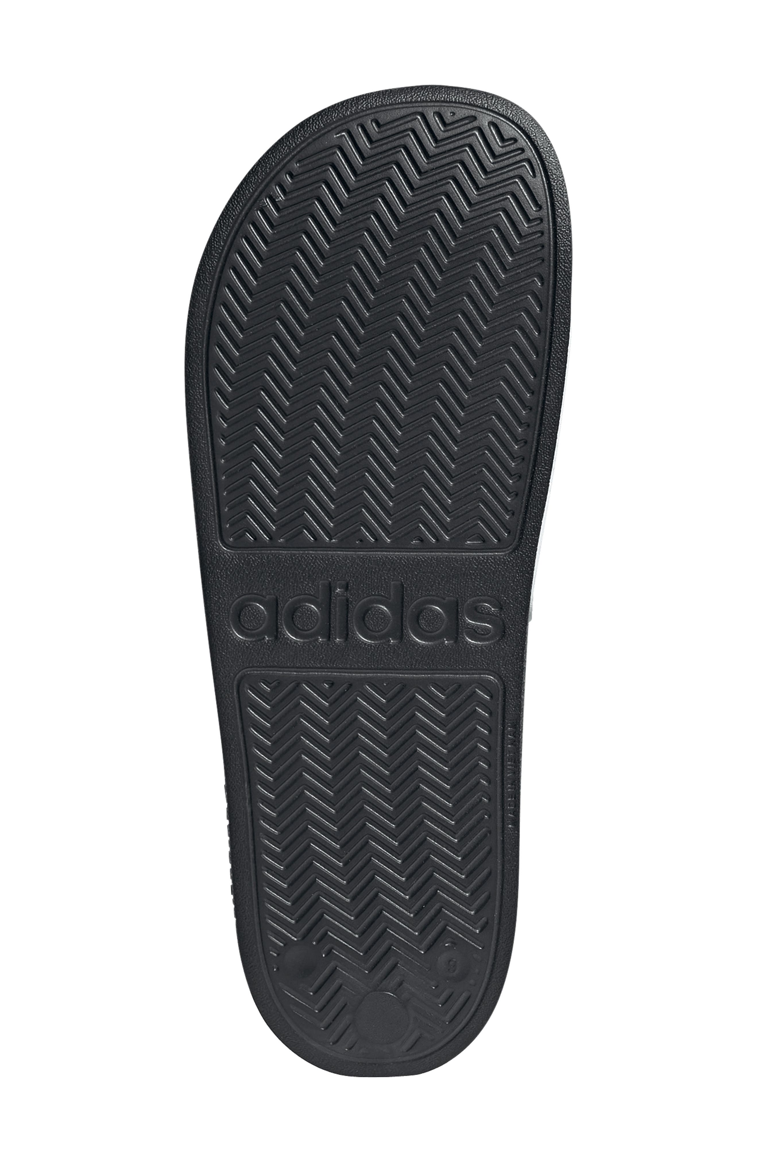adidas Adilette Slide Sandal, Alternate, color, White/ Core Black/ Core Black