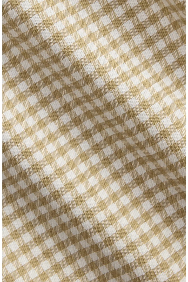 Classic Fit Gingham Cotton Button-Down Oxford Shirt, Alternate, color, COASTAL BEIGE/ WHITE