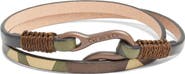 Caputo & Co. Leather Double Wrap Bracelet