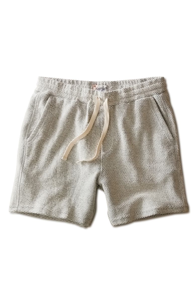 Marine Layer Portola Drawstring Beach Shorts, Alternate, color, White/ Navy