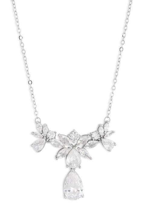 CZ Teardrop Necklace