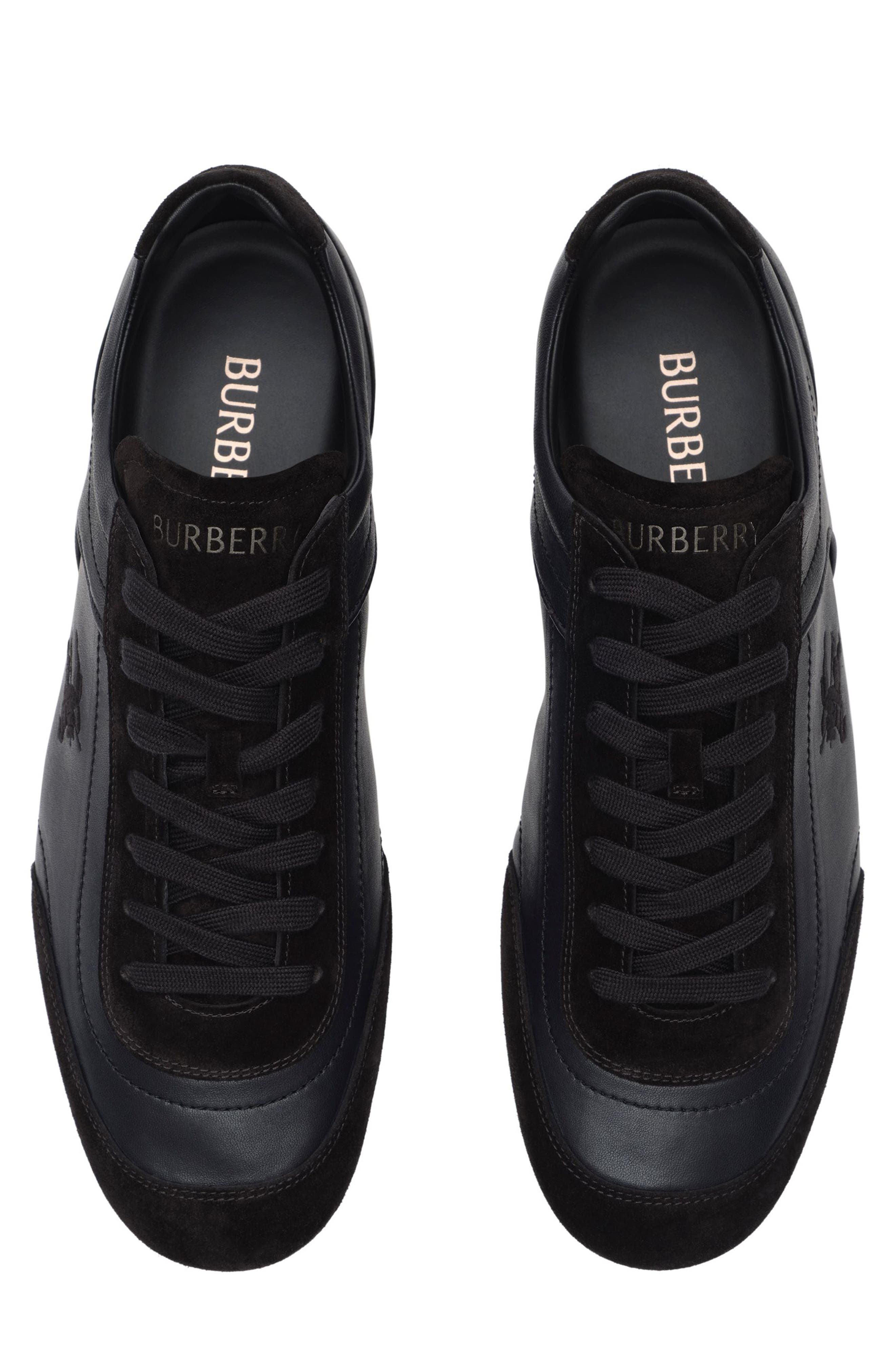 Burberry Equestrian Knight Design Runner Sneaker, Alternate, color, Black