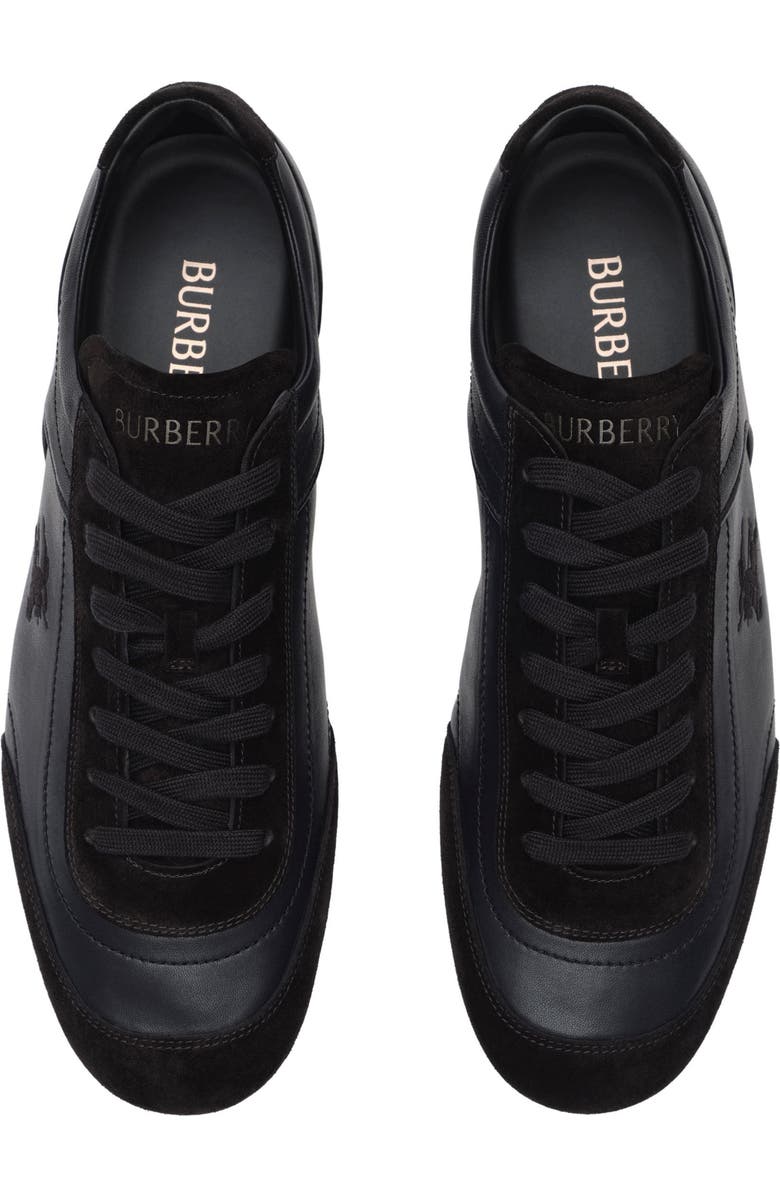 Burberry Equestrian Knight Design Runner Sneaker, Alternate, color, Black