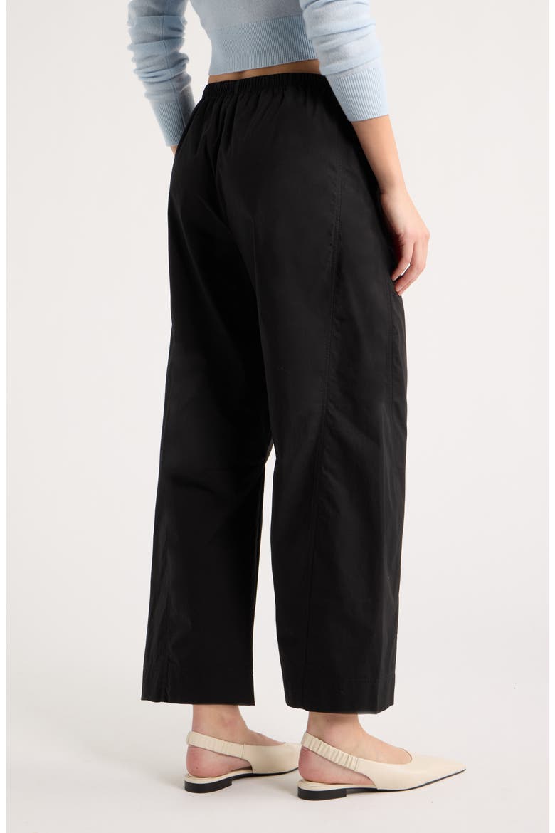 Elara Organic Cotton Drawstring Pants, Alternate, color, BLACK