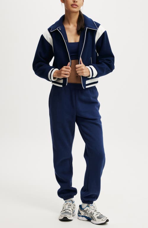 Cotton On Body On Field Panelled Bomber Jacket In Heritage Blue