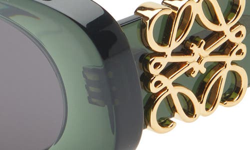 Loewe Anagram 49mm Small Rectangular Sunglasses In Green