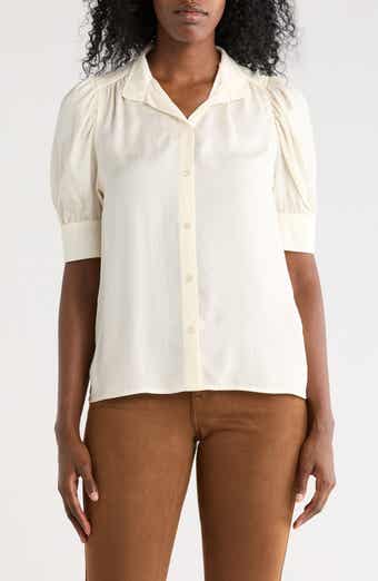 DKNY Jeans Puff Sleeve Button-Up Shirt
