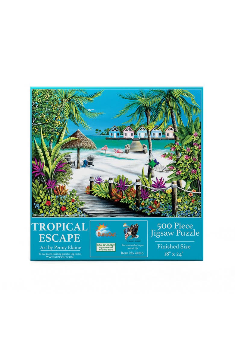 Tropical Escape 500 piece Jigsaw Puzzle for Adults, Alternate, color, Multicolor