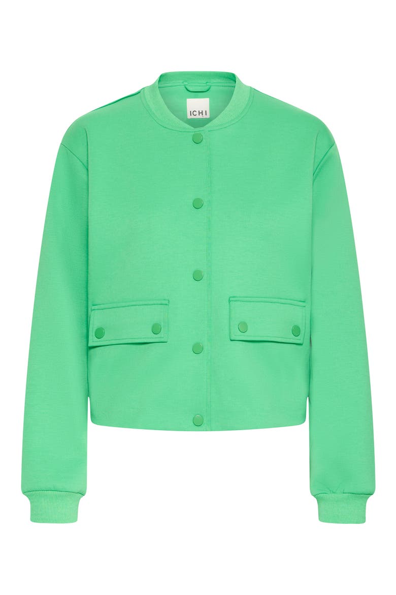 Kate Knit Bomber Jacket, Main, color, KELLY GREEN