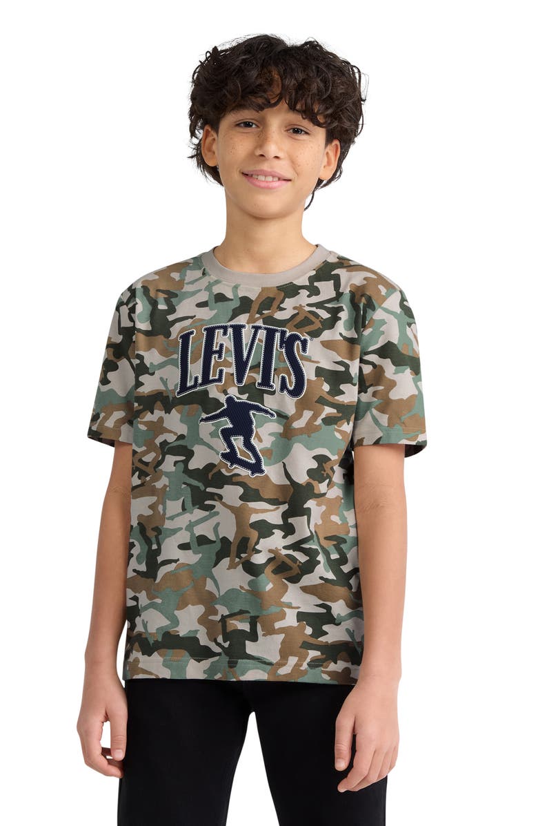 Levi's Kids' Skate Camo T-Shirt, Main, color, Pumice Stone