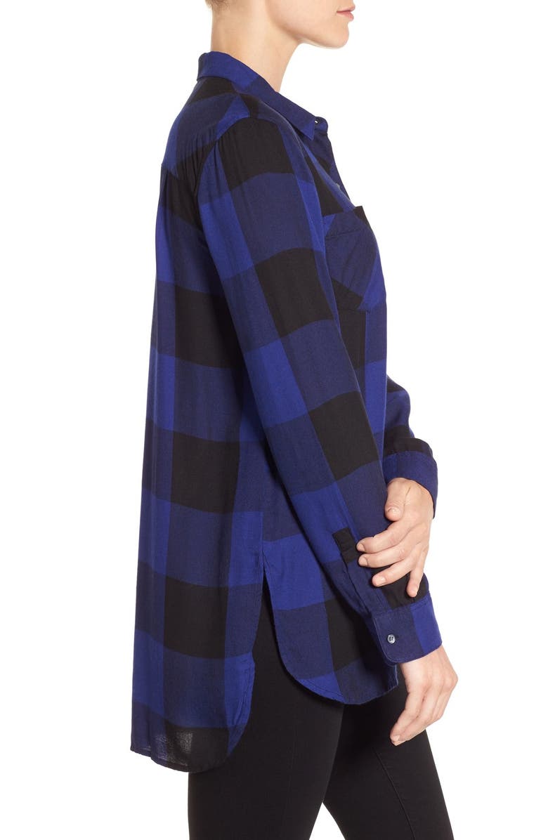 Sandra Two-Pocket Plaid Boyfriend Tunic, Alternate, color, 