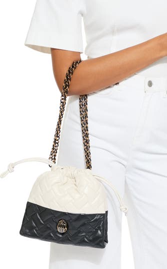 Small Kensington Drawstring Quilted Leather Bucket Bag