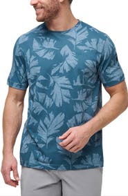TravisMathew Travel Tip Leaf Print T-Shirt