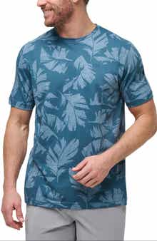 TravisMathew Travel Tip Leaf Print T-Shirt