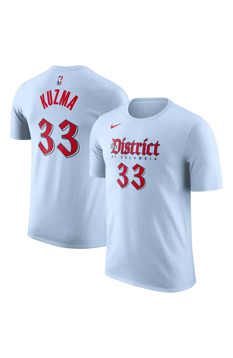 Nike Men's Nike Kyle Kuzma Powder Blue Washington Wizards 2024/25 City Edition Name & Number T-Shirt, Alternate, color, 