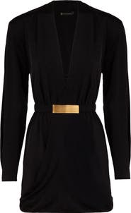 ViX Paula Hermanny Rosana Long Sleeve Cover-Up Minidress